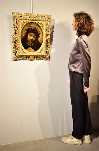 "Ecce Homo" Huile sur cuivre